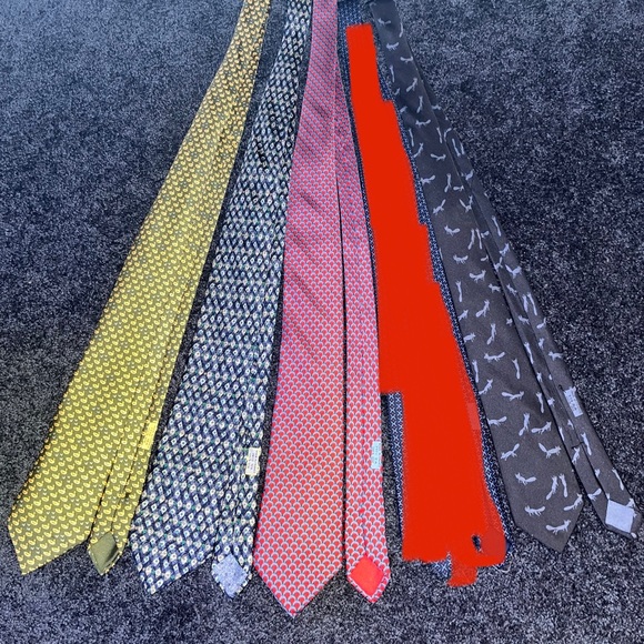 Lot of 4 Hermes Ties (100% Silk)